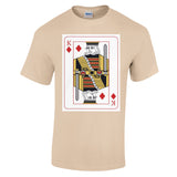 Playing Cards- K- Heavyweight Unisex Crewneck T-shirt - Natural S Diamonds - Print Material