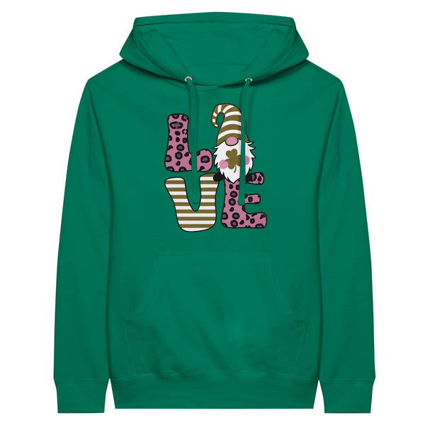 Christmas Gnome Love - Premium Unisex Pullover Hoodie - Kelly - Pullover Hoodies