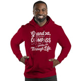 Grandpa’s Compass - Timeless Warmth - Burgundy - Hoodies