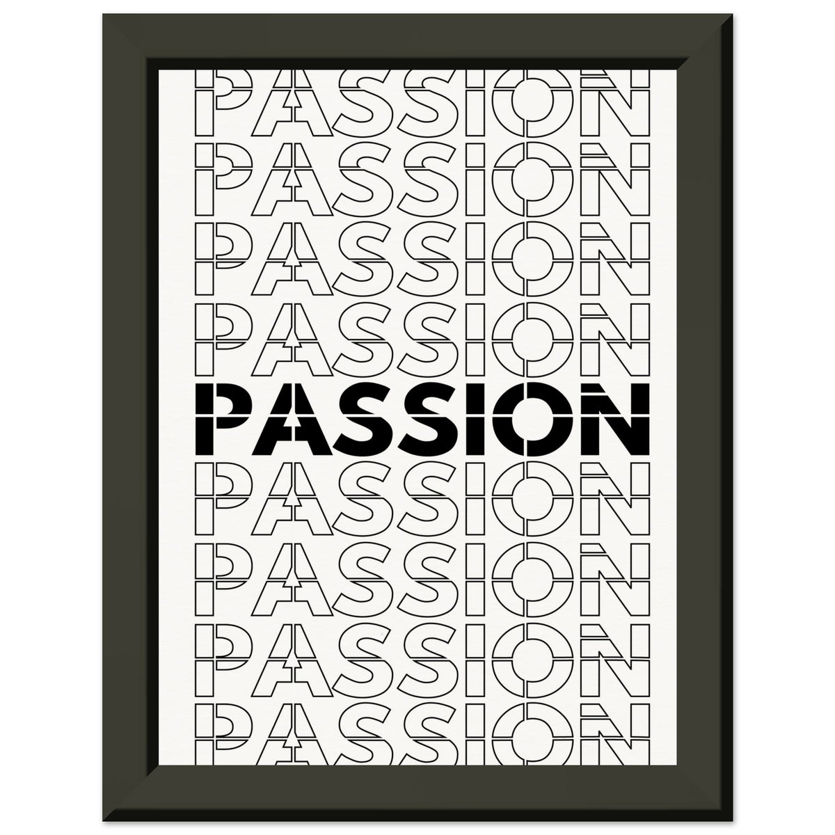 Passionate Repetition - Art That Inspires - 15x20 cm 6x8″ - Metal Framed Posters