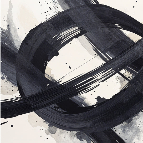 Monochrome Flow – Metal Framed Poster - - Metal Framed Posters