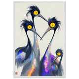 Gift Colorful Emotions – Framed Rainbow Crane Poster - - Wooden Framed Posters