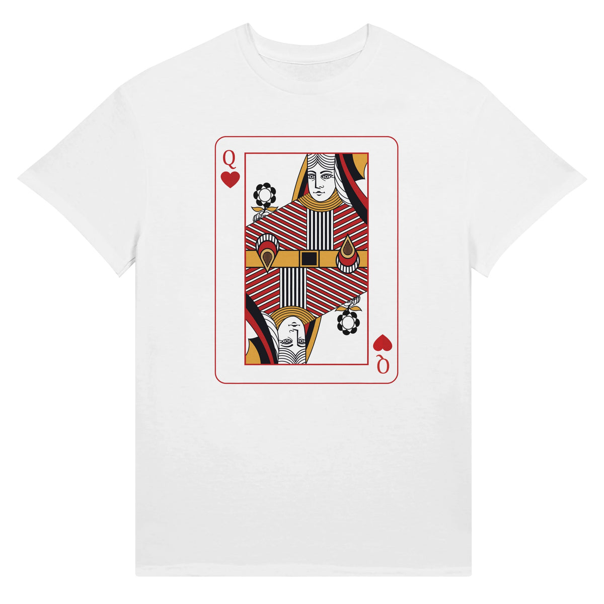 Playing Cards- Q- Ultra Cotton Unisex Crewneck T-shirt - - Print Material