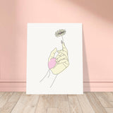 Gentle Grace - Archival Quality Hand & Flower Poster - - Posters