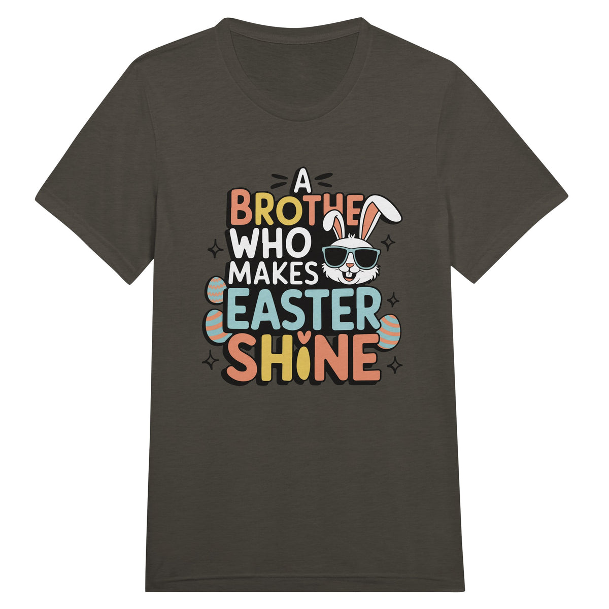 Easter Glow with the Best Brother Ever! - Triblend Black Heather - T-Shirt