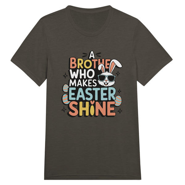 Easter Glow with the Best Brother Ever! - Triblend Black Heather - T-Shirt