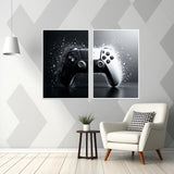 Gaming Power - Dual Control Splash - - Framed Posters