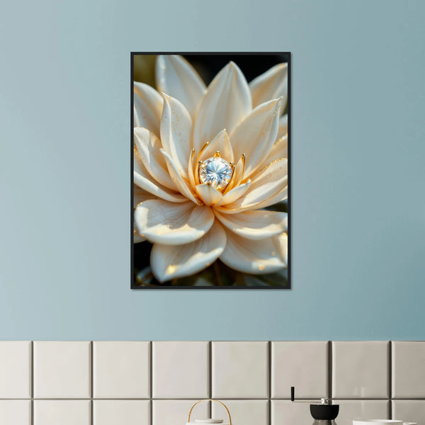 Bloom & Brilliance – Elegant Poster Gift for Women - Black frame - Wooden Framed Posters