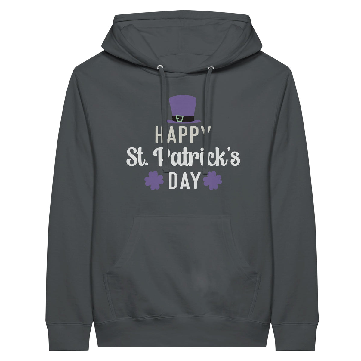 Celebrate in Style - Happy St. Patrick's Day - Premium Unisex Hoodie - Charcoal - Unisex Hoodies