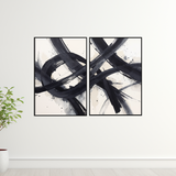 Monochrome Flow – Metal Framed Poster - - Metal Framed Posters