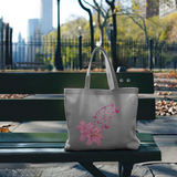 Pink Lilies and Butterflies Tote - - Tote Bags