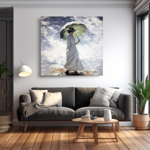 Image of Graceful Moments - Victorian Woman Under Parasol