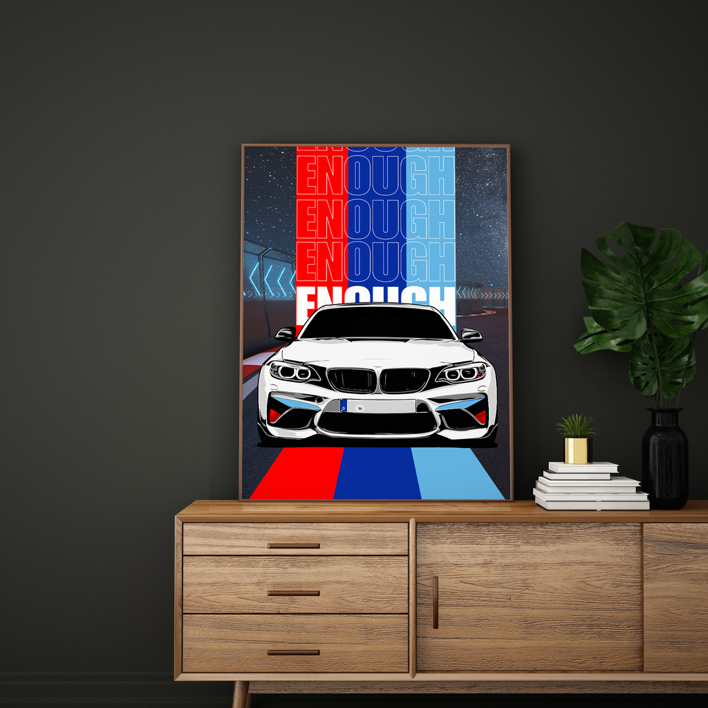 Race to Enough - Dynamic Night Drive - - Wooden Framed Posters