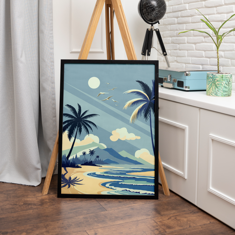 Image of Island Serenity - Framed Poster of Oceanic Splendor