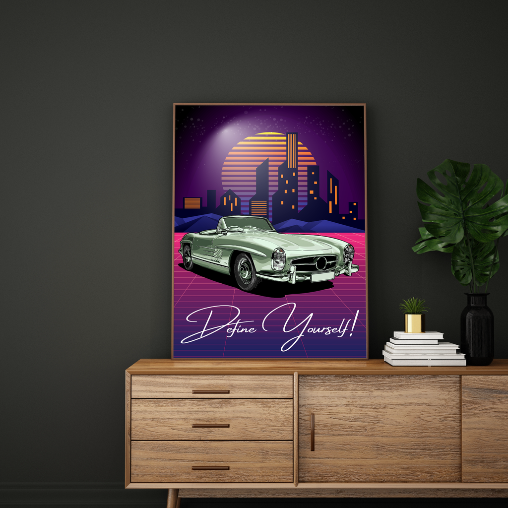 Timeless Drive - Define Yourself - - Wooden Framed Posters