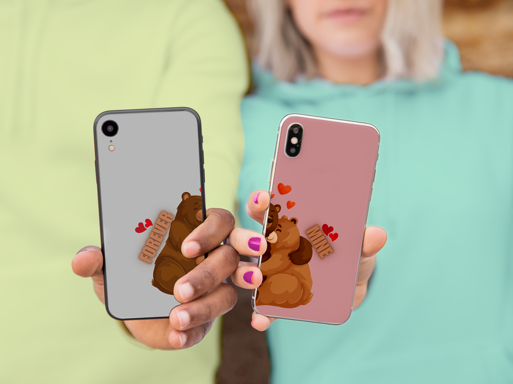 Bear Hugs Forever - Matching Couple Phone Cases - - Tech Accessories