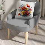 Velvet Floral Cushion for Moms – A Bloom of Soft Memories - - Cushions