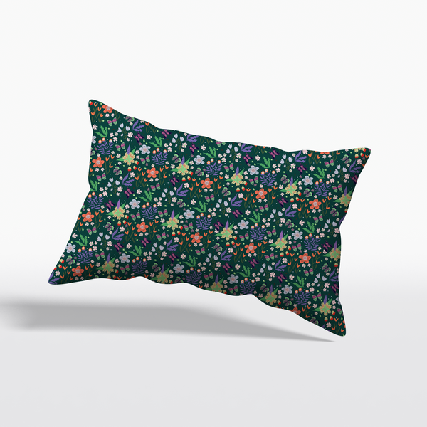 Lush Life - Colorful Floral Garden Cushion - - Pillows