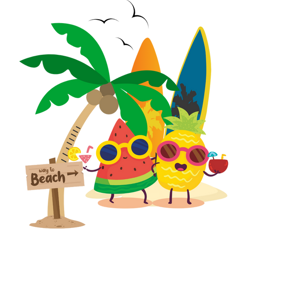 Beachside Buddies Can Cooler - Watermelon & Pineapple - - Can Cooler