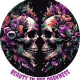 Beauty in the Darkness - A Floral Skull Masterpiece - - T-shirts