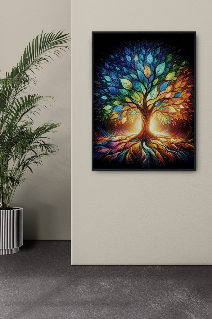 Eternal Radiance Tree Art - 24x36 - Framed Posters