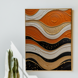 Desert Waves - A Symphony in Earth Tones - - Canvas