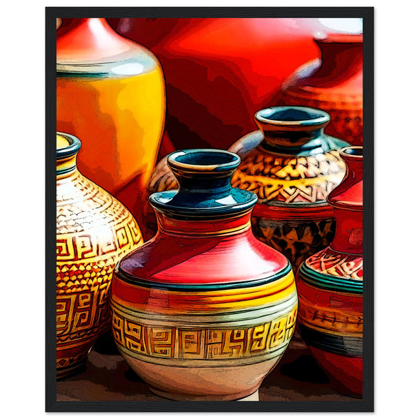 Heritage Hues - Framed Art Masterpiece - 40x50 cm 16x20″ Black frame - Wooden Framed Posters