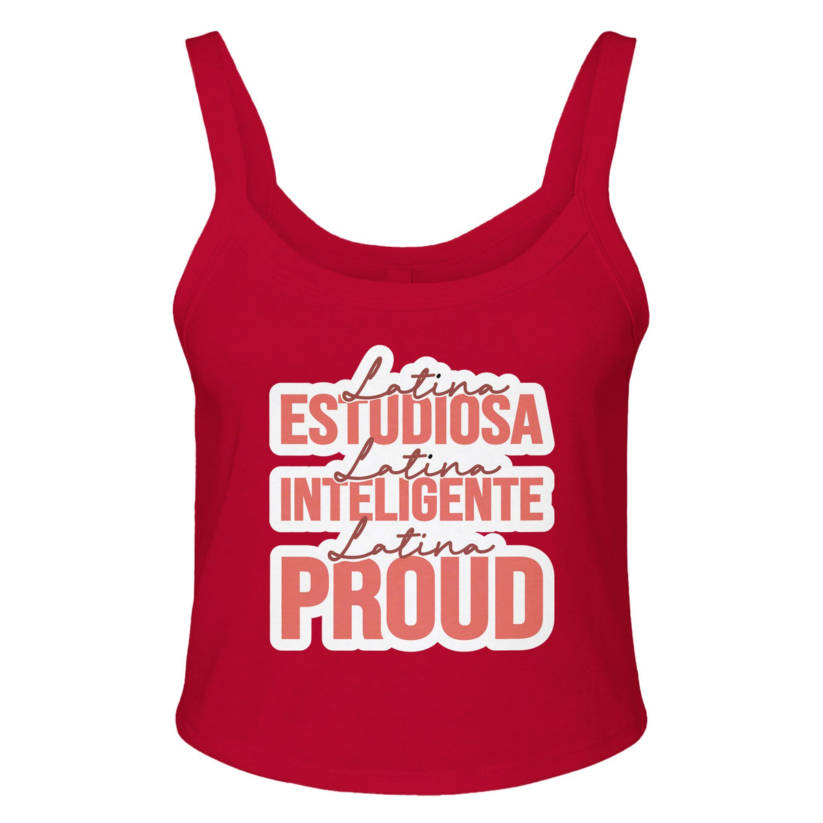 Empowered Mindset - Latina Inteligente - solid red blend - Tank Tops