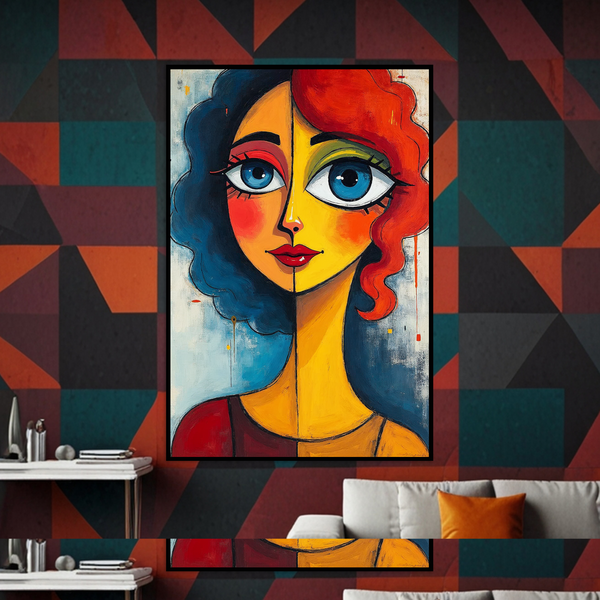 Colorful Faces of Expression - - Framed Posters