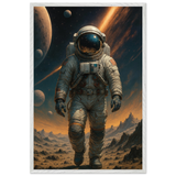 Cosmic Voyager – Wooden Framed Poster Gift - White frame - Wooden Framed Posters
