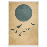 Wooden Framed Poster – Flight of Birds Gift for Home - - Wooden Framed Posters
