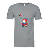 Patriotic Fun for Independence Day - dark hthr gray - T-Shirts