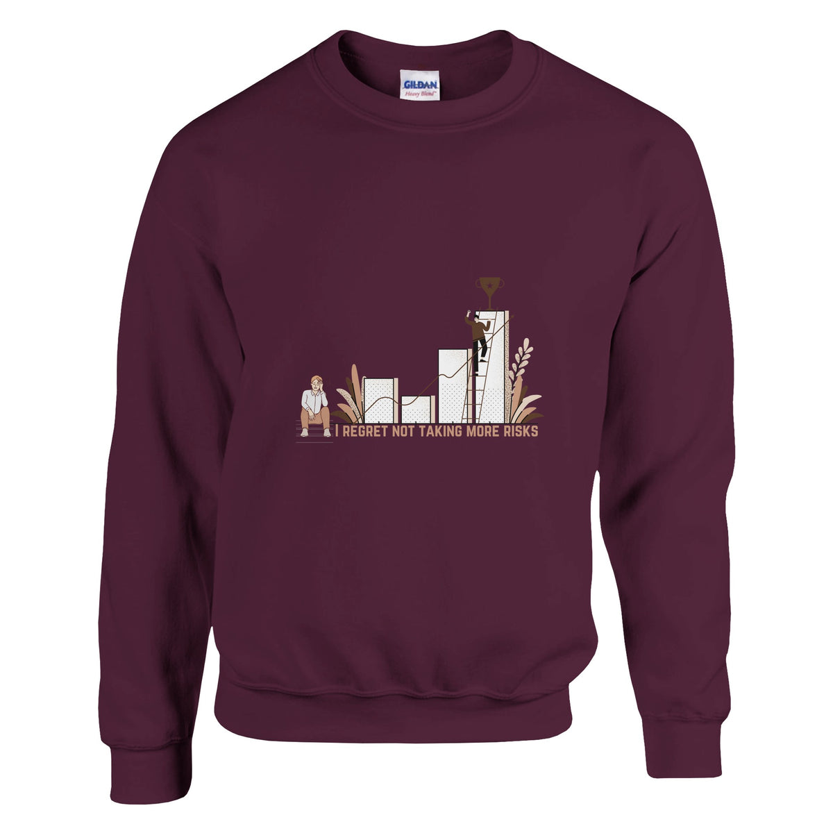 Leap of Faith - A Journey of Risks - Maroon - Sweatshirt