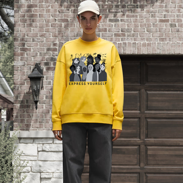 Empowered and Expressive - Oversized Comfort - - Sweatshirts