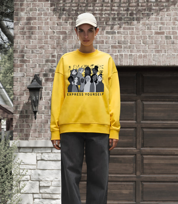 Empowered and Expressive - Oversized Sweatshirt - - Sweatshirts