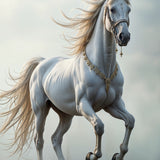 Graceful White Stallion - - Framed Posters