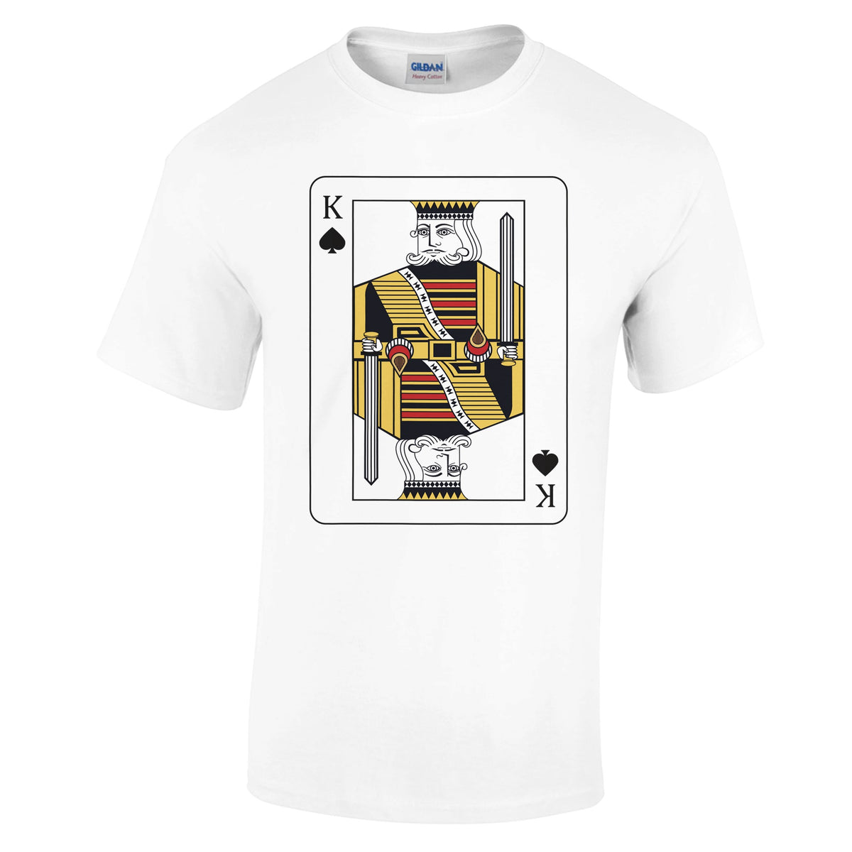 Playing Cards- K- Heavyweight Unisex Crewneck T-shirt - - Print Material