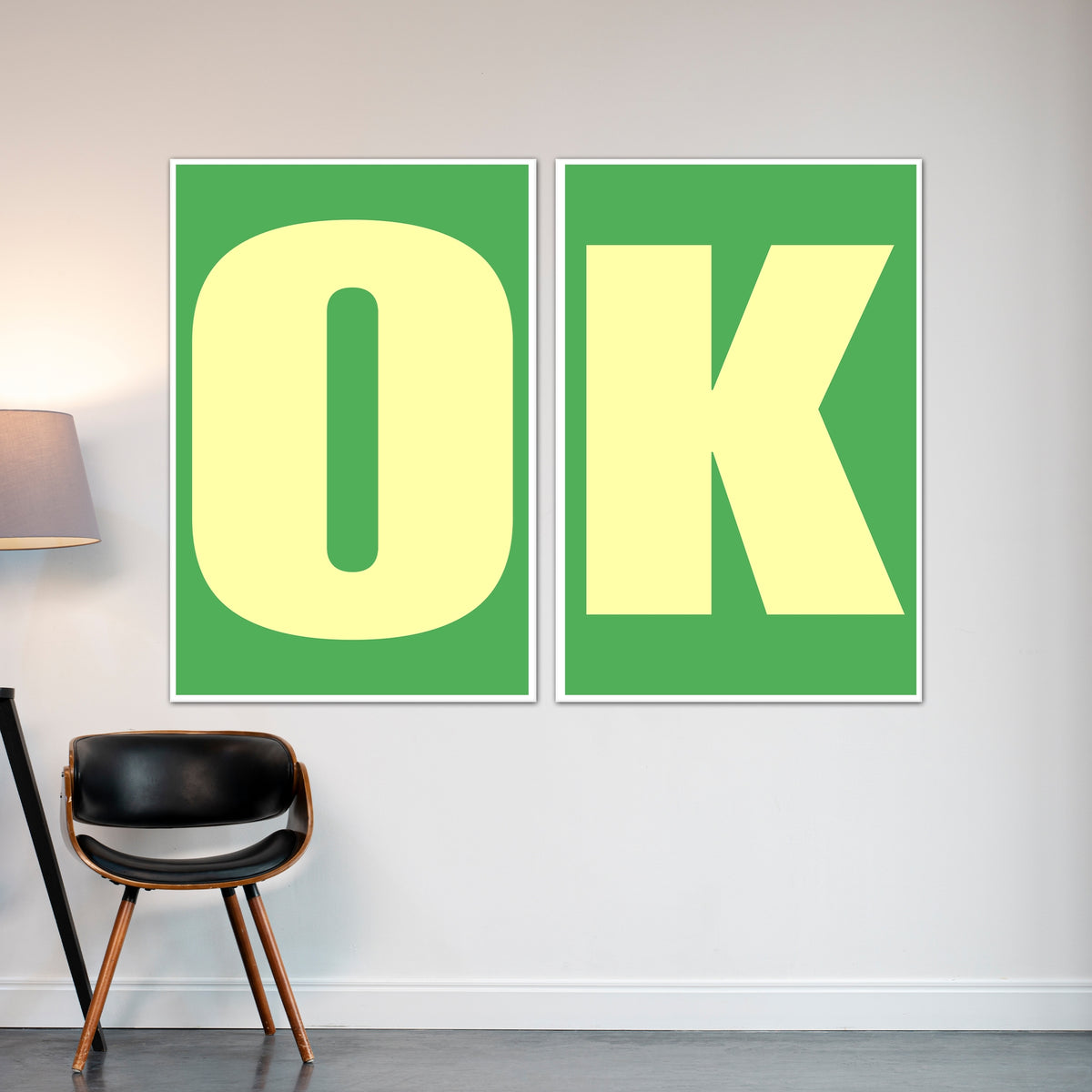 Pop Art OK - Minimalist Duo - - Framed Posters