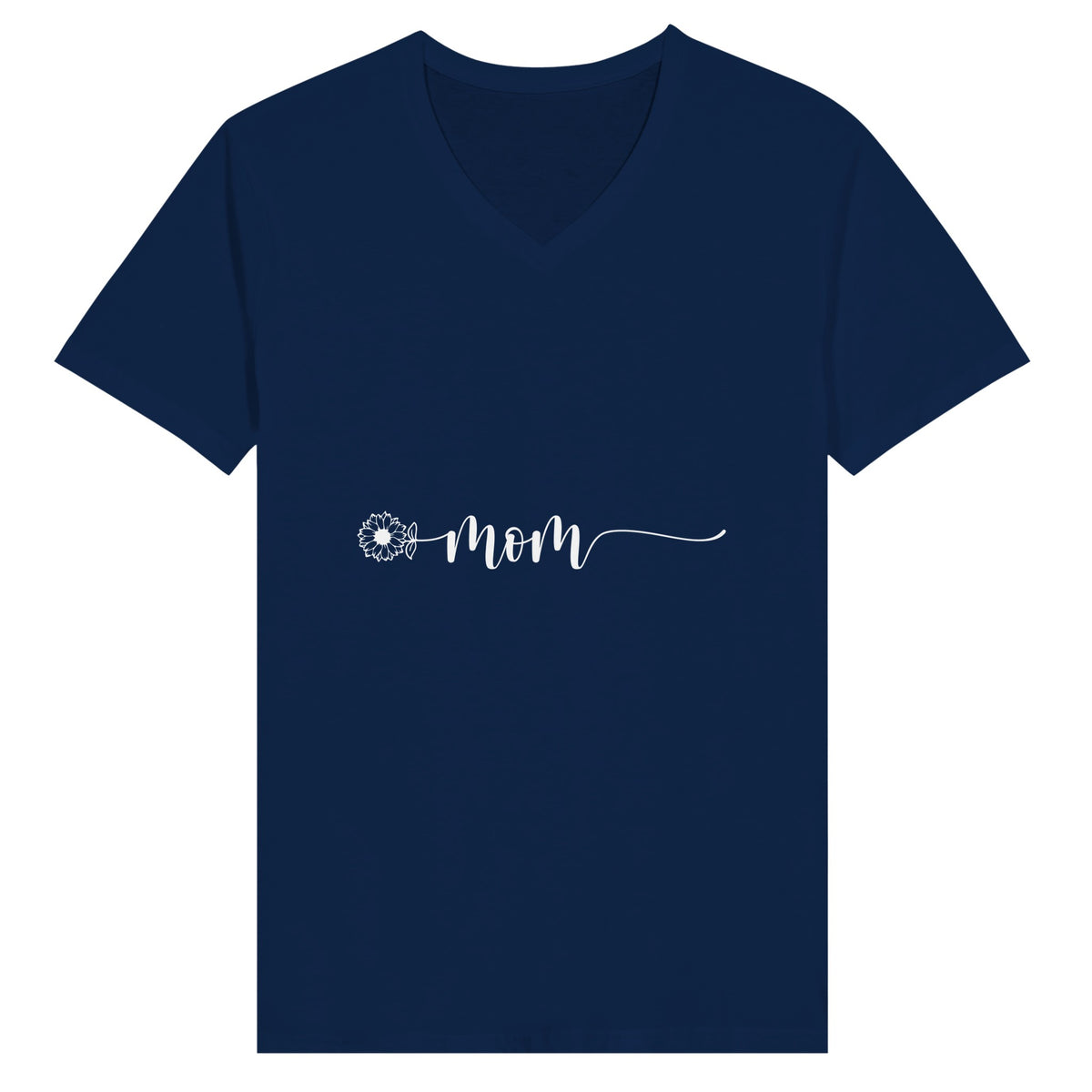 Elevate Mom's Style - Premium V-Neck Tee Collection - Navy - T-shirts