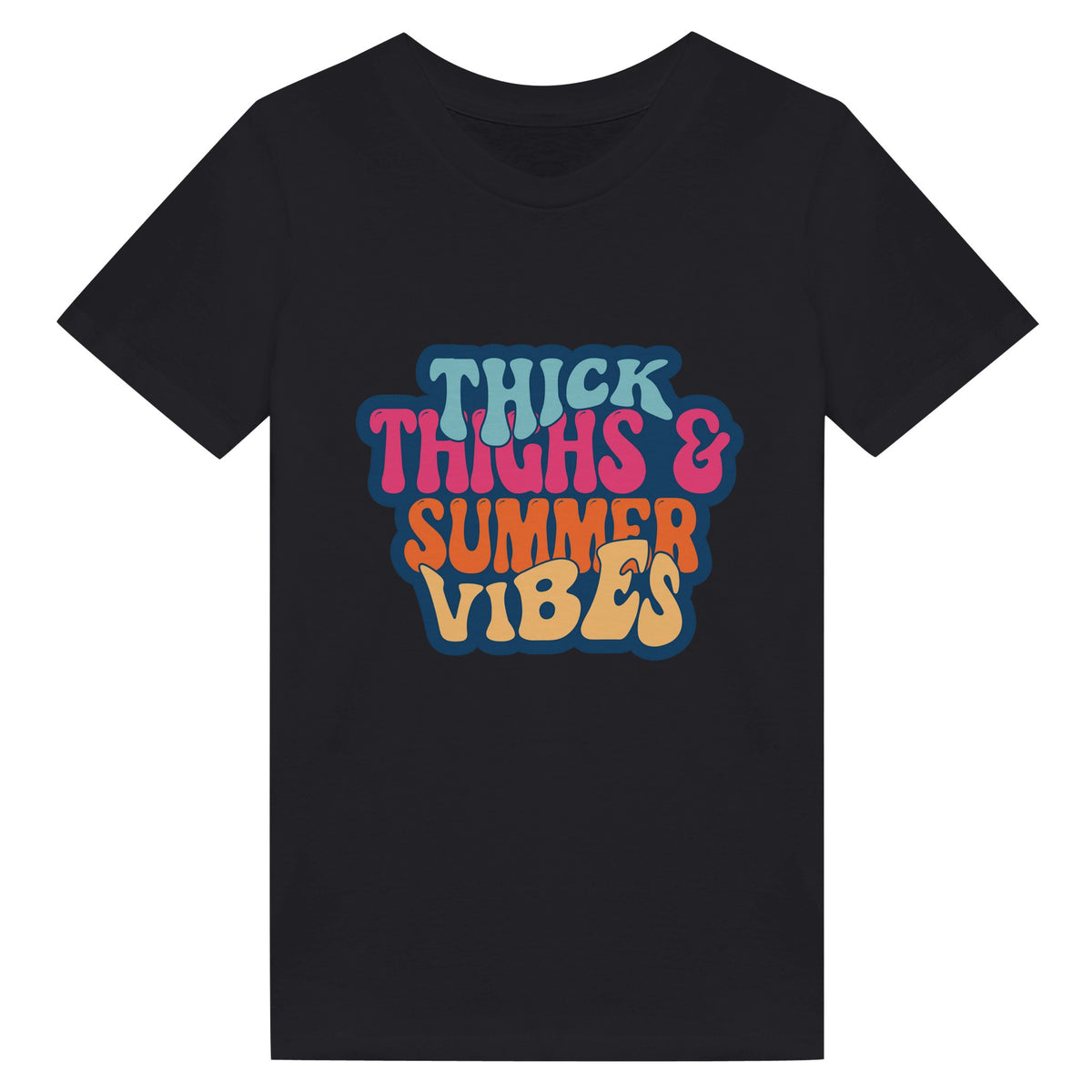 Bold & Beautiful - THICK THIGHS & SUMMER VIBES - Black - Kids' T-shirts