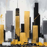 Shimmering Heights - Abstract Cityscape - - Posters