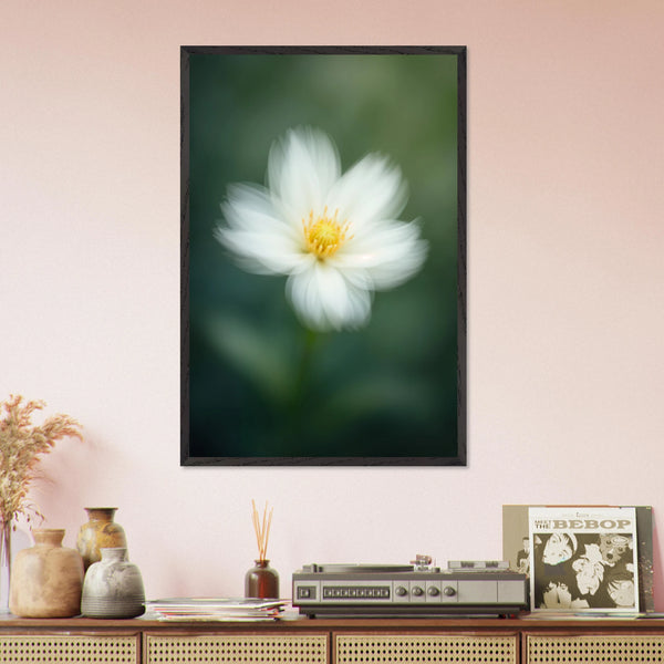 Gentle Bloom – Framed Art Gift - Black frame - Wooden Framed Posters