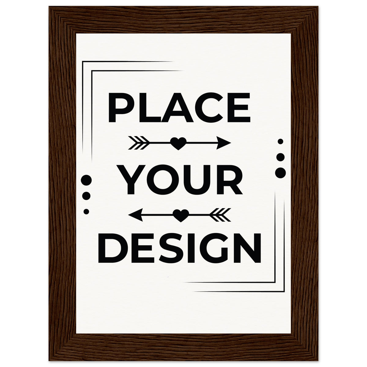 Elegance Framed - Museum-Quality Customizable Art for Your Walls - 13x18 cm 5x7″ Dark wood frame - Wooden Framed Posters