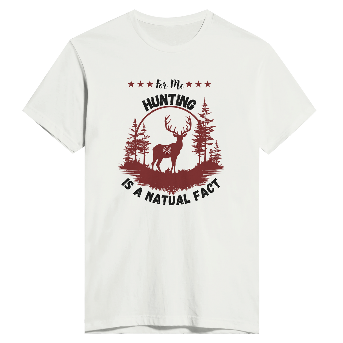 Nature's Call - Hunting, A Natural Fact Tee - White - Print Material