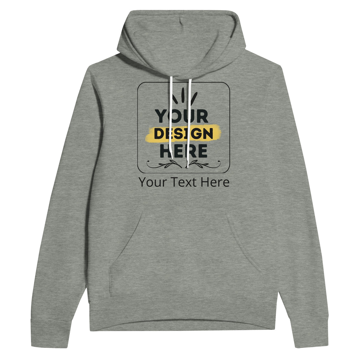 Effortless Style - Customizable Unisex Pullover Hoodie - Athletic Heather - Pullover Hoodies