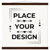 Elevate Your Space - Customizable Premium Matte Paper Poster with Hanger - 45x45 cm 18x18″ Dark wood wall hanger - Wooden Framed Posters