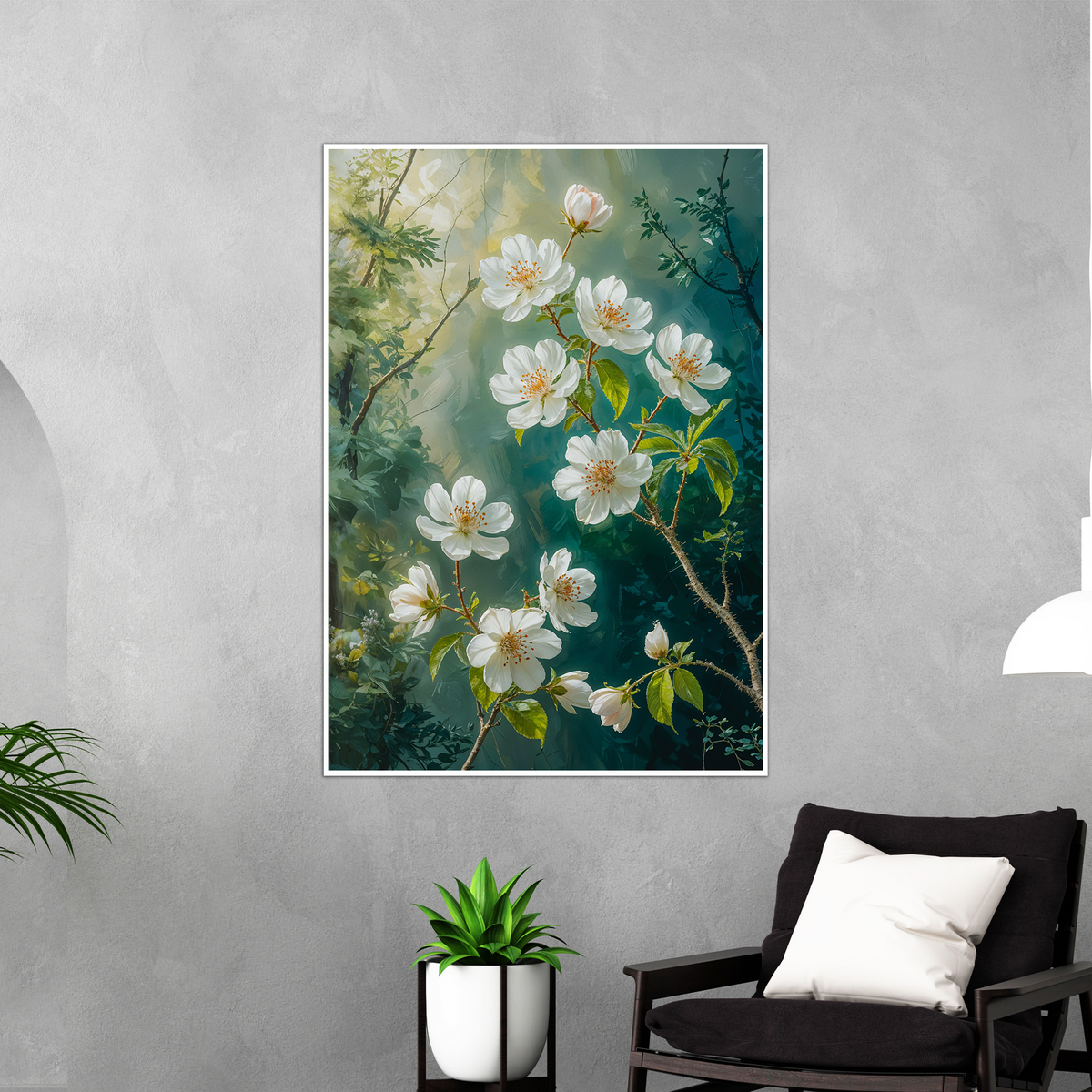 Bloom in Peace – Wood and Metal Framed Poster - - Framed Posters