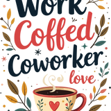 “Coffee & Coworkers” Can Cooler Gift - - Can Covers