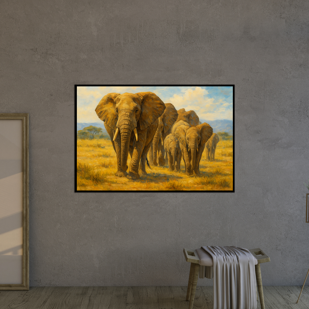 Safari Majesty Metal Framed Poster – Perfect Gift & Décor - - Metal Framed Posters