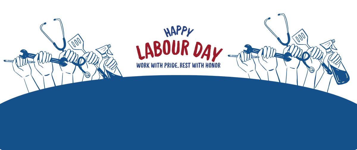 Celebrate Workers – White Glossy Mug with Labour Day Art - - Mugs